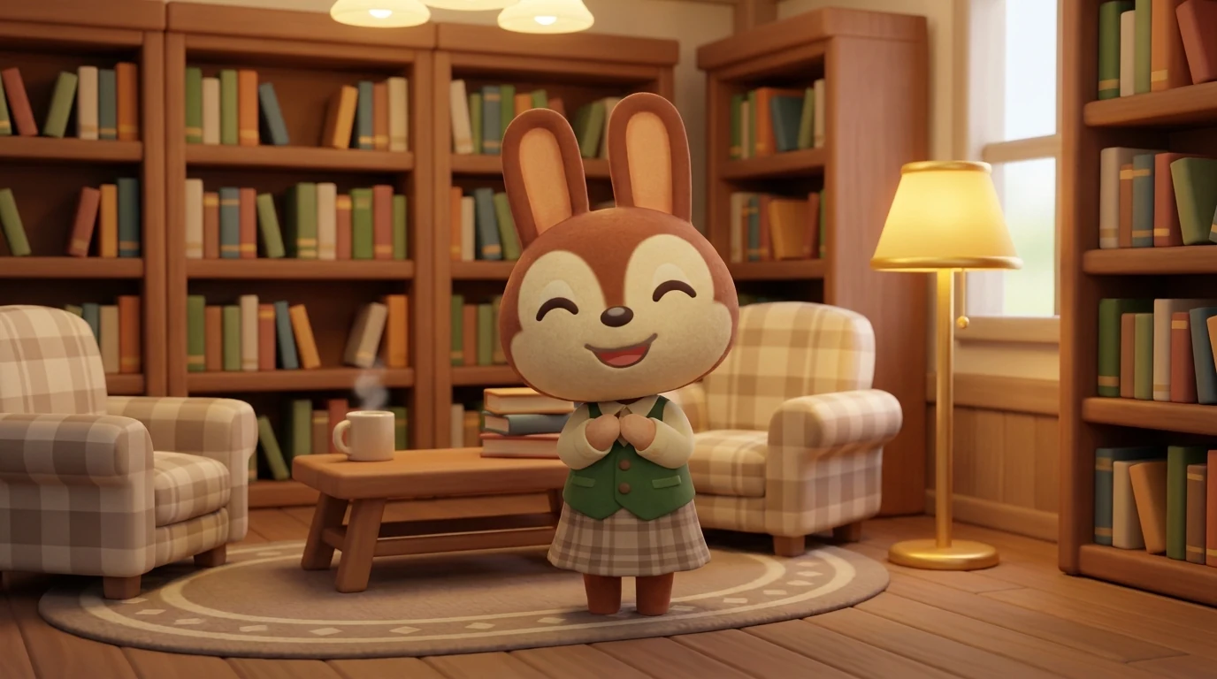 うなずきながら笑ううさぎのマリア